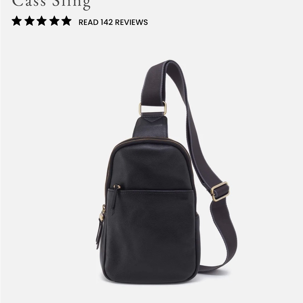 HOBO Cass Sling Black Crossbody Bag